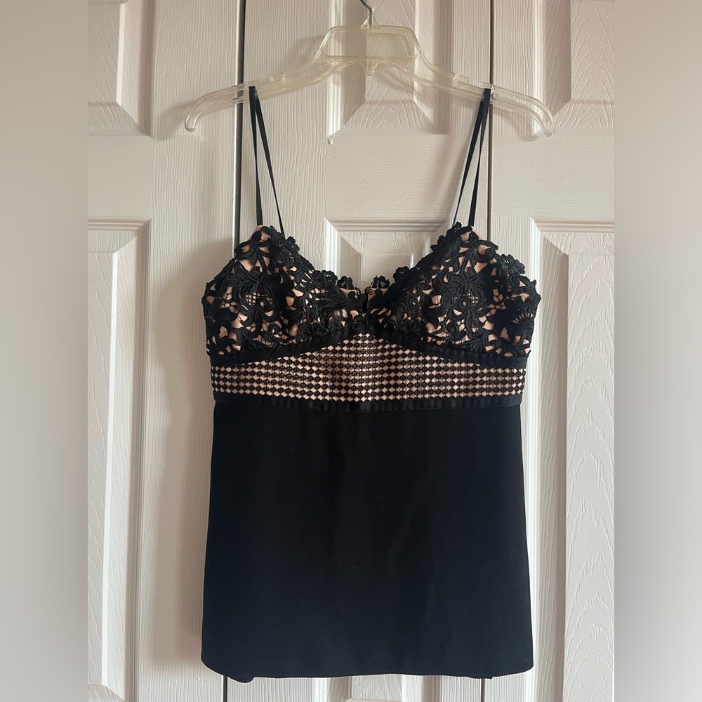 Theory Mixed Lace Top
